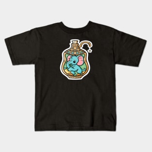 Cute Elephant in a Genie Bottle Kids T-Shirt